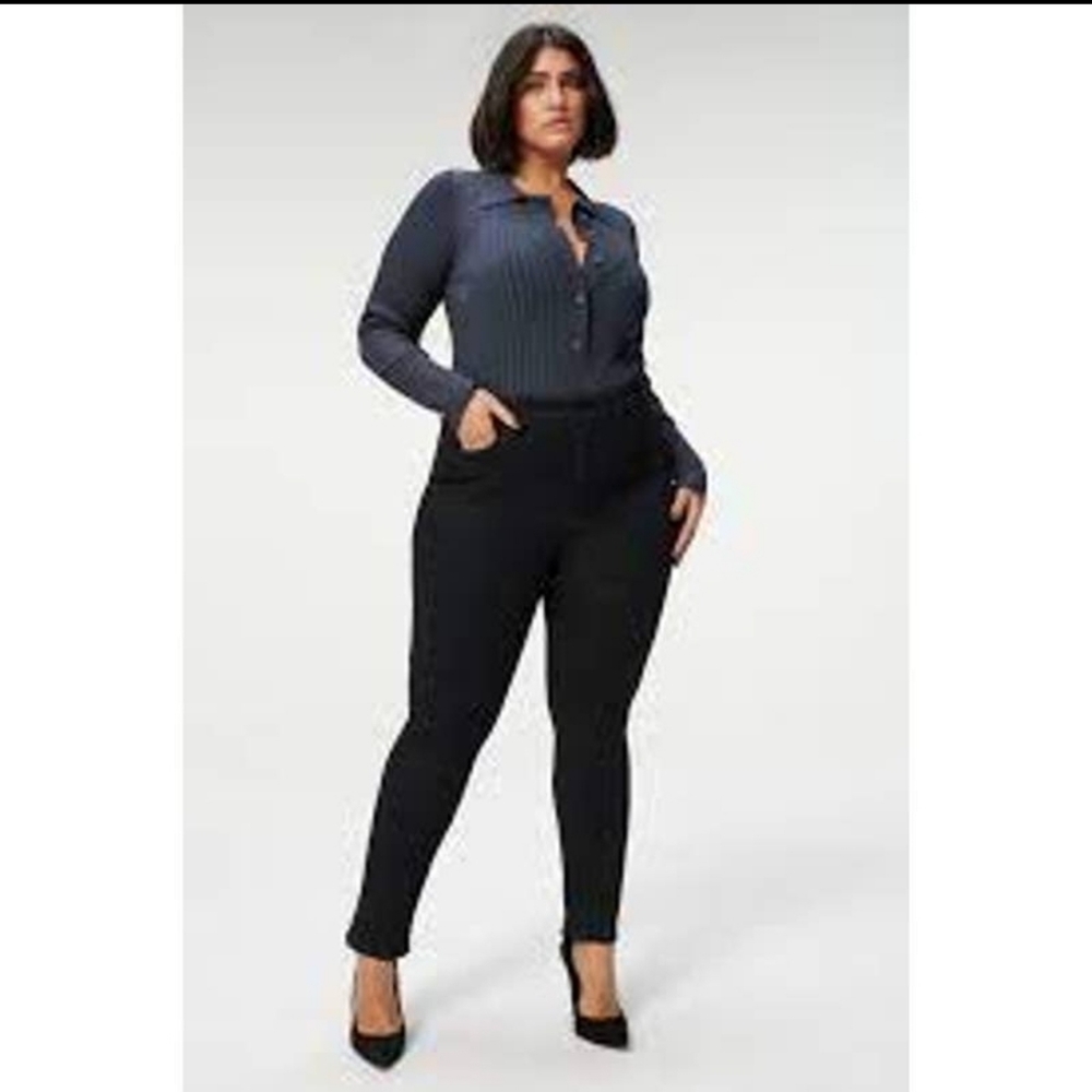 Good American Always Fits Good Legs Black 165 NWT
